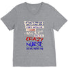 she is a crazy nurse V-Neck Tee