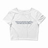 dumb people Crop Top