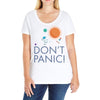 spacex don't panic in space Ladies Curvy T-Shirt