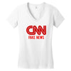 CNN Fake News Women's V-Neck T-Shirt