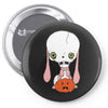 skull bunny Pin-back button