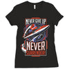 never surrender Ladies Fitted T-Shirt