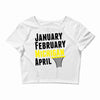 January February Michigan April - March Madness Basketball Crop Top