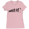 evolution of a golfer mens black golf t shirt top new Ladies Fitted T-Shirt