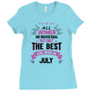 All Women Created Equal But The Best Born In July Ladies Fitted T-Shirt