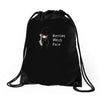 resting witch face Drawstring Bags