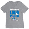 swim mom loud and proud sports athlete athletic V-Neck Tee