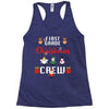 first grade christmas crew Racerback Tank