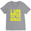 i like girls who like girls V-Neck Tee
