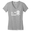 no this is a football Women's V-Neck T-Shirt