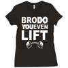 bro do you even lift baseball raglan Ladies Fitted T-Shirt