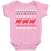 cow christmas Baby Bodysuit