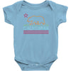 neon sign california republic flag bear Baby Bodysuit