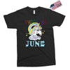 unicorns are born in june cute unicorn Exclusive T-shirt
