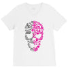 two coloured patterned skull   mens funny V-Neck Tee
