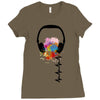 headphone Ladies Fitted T-Shirt