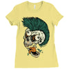 skull punk style Ladies Fitted T-Shirt