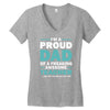 i'm a proud dad of a freaking awesome teacher. (yes she bought me this Women's V-Neck T-Shirt