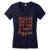 please direct me to the nearest puppies Women's V-Neck T-Shirt