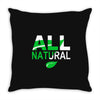 all natural Throw Pillow