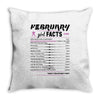 February Girl Facts Aquarius Throw Pillow