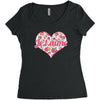 Jet'aime Flower Heart Women's Triblend Scoop T-shirt