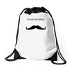 good god man Drawstring Bags