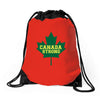 canada strong Drawstring Bags