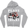 plays with trucks family matching Zipper Hoodie
