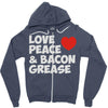 love peace and bacon grease Zipper Hoodie