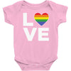 lgbt love Baby Bodysuit
