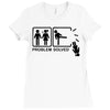 problem solved 2 Ladies Fitted T-Shirt