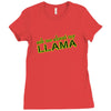ask me about my llama Ladies Fitted T-Shirt