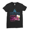 yoga and wine Ladies Fitted T-Shirt