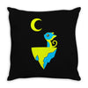 moon cat Throw Pillow