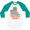 This Girl Loves Yorkshire Terriers 3/4 Sleeve Shirt
