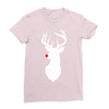 deer skull christmas Ladies Fitted T-Shirt