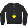funny 80s pacman 'eating buttons' Crewneck Sweatshirt