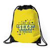 i put the sexy in dyslexia Drawstring Bags