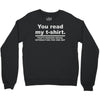 you read my Crewneck Sweatshirt