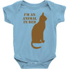 im an animal in bed Baby Onesie
