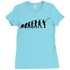 evolution of a fisherman angler mens fishing t shirt Ladies Fitted T-Shirt