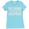 put some respek on my name Ladies Fitted T-Shirt