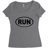 basic running oval Women's Triblend Scoop T-shirt
