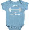 clever gym pun Baby Onesie