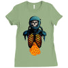 space skull Ladies Fitted T-Shirt