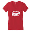 class of 2027 novelty high school elementary Women's V-Neck T-Shirt