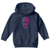two coloured skull Youth Hoodie