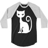 white cat funny 3/4 Sleeve Shirt