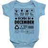 Born In December Baby Onesie